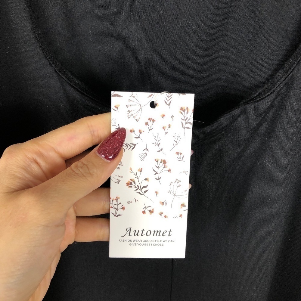 NWT Amazon black unitard with low scoop back L - Picture 9 of 12